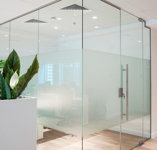 Floor to Ceiling Glass Partitions